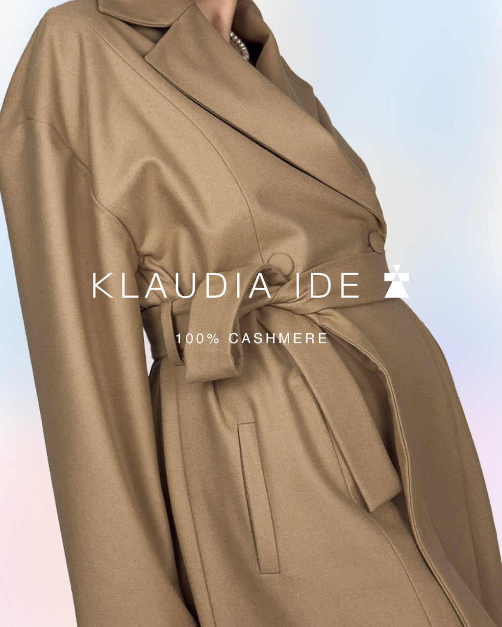 Płaszcz "Beige bloom" – 100% włoski kaszmir