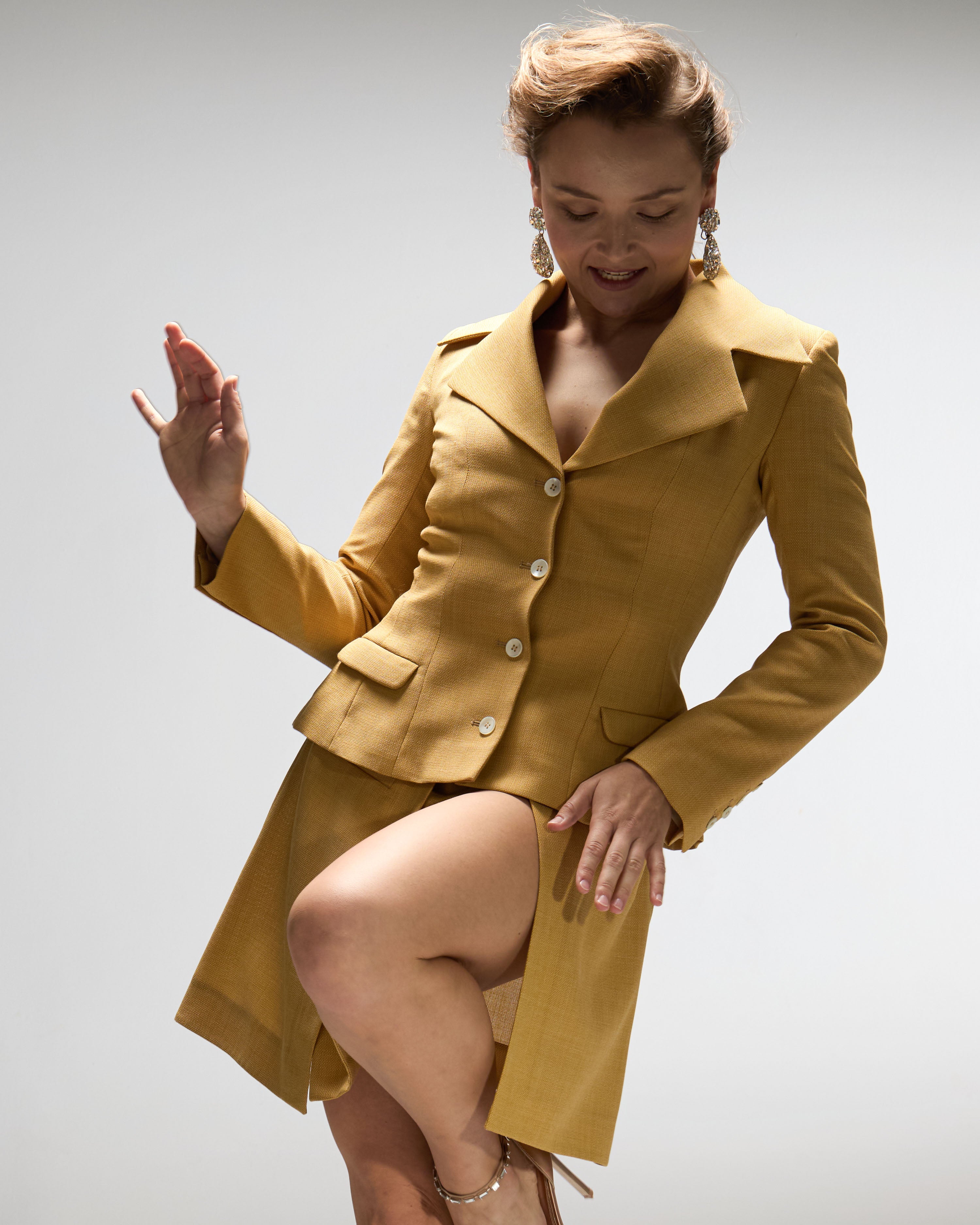 "Crème de Mirabelle" skirt - 100% Italian wool