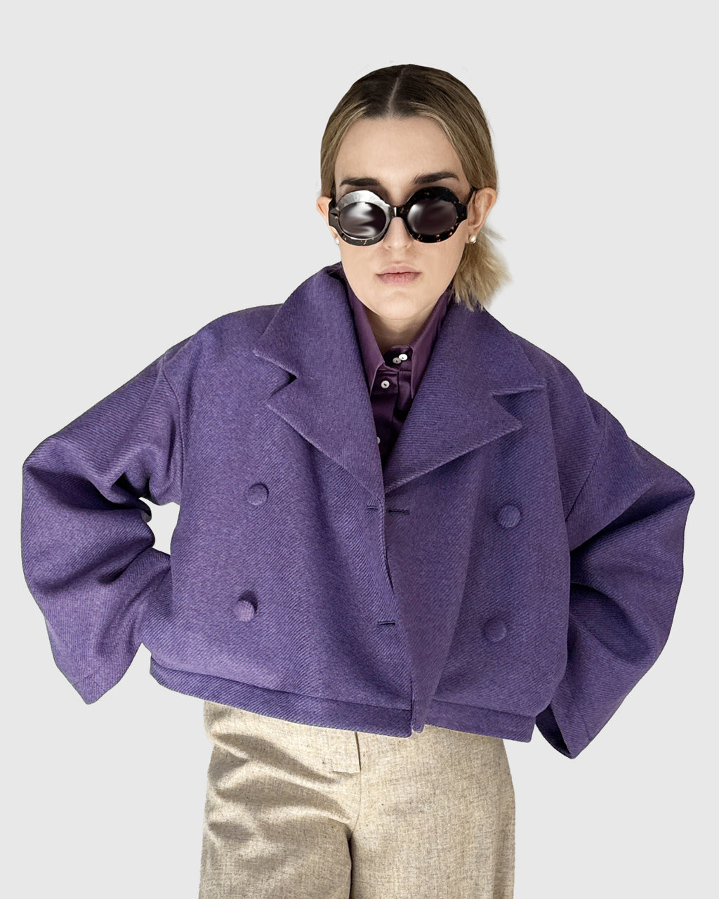 Jacket "Purple No°1" - 100% Italian wool