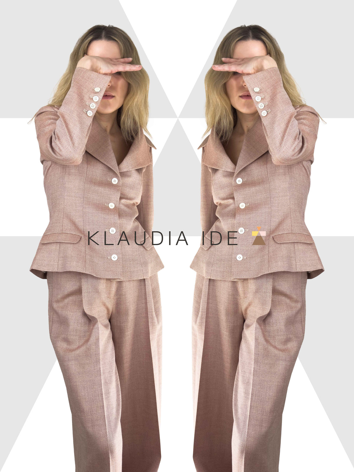 Blazer "Crème de Champagne Rosé" - 100% Italian wool