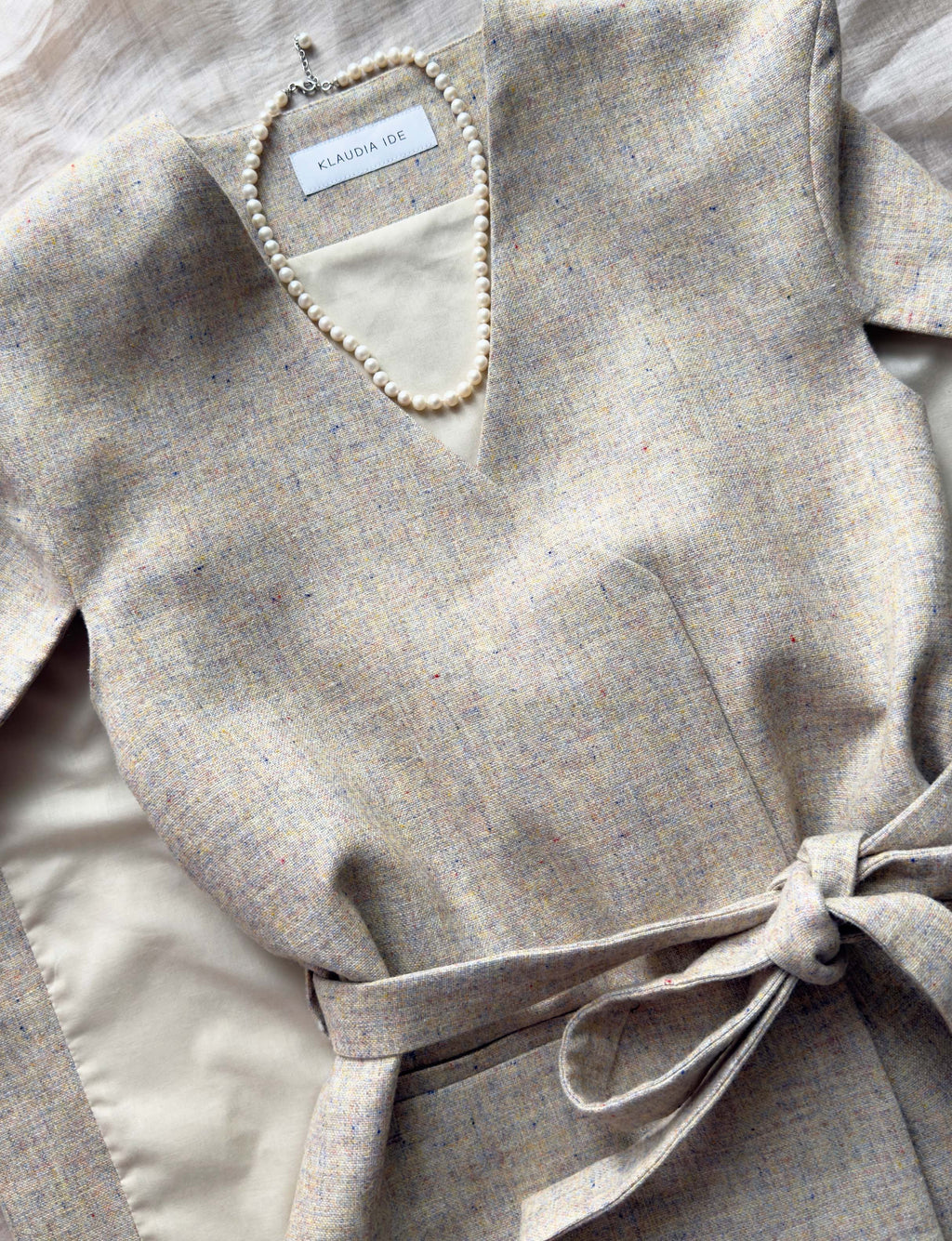 "Crème d’Amande" blazer - 100% Italian wool