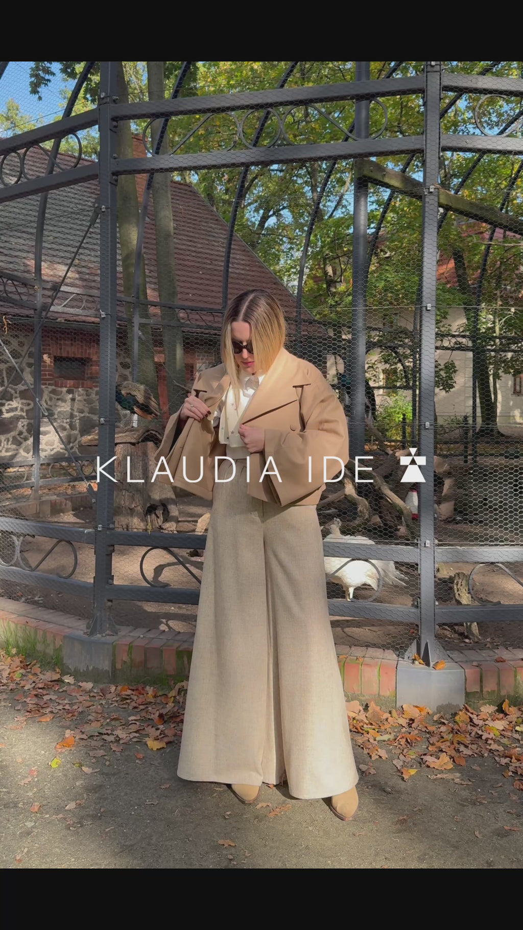 Kurtka "Beige Bloom" – 100% włoski kaszmir