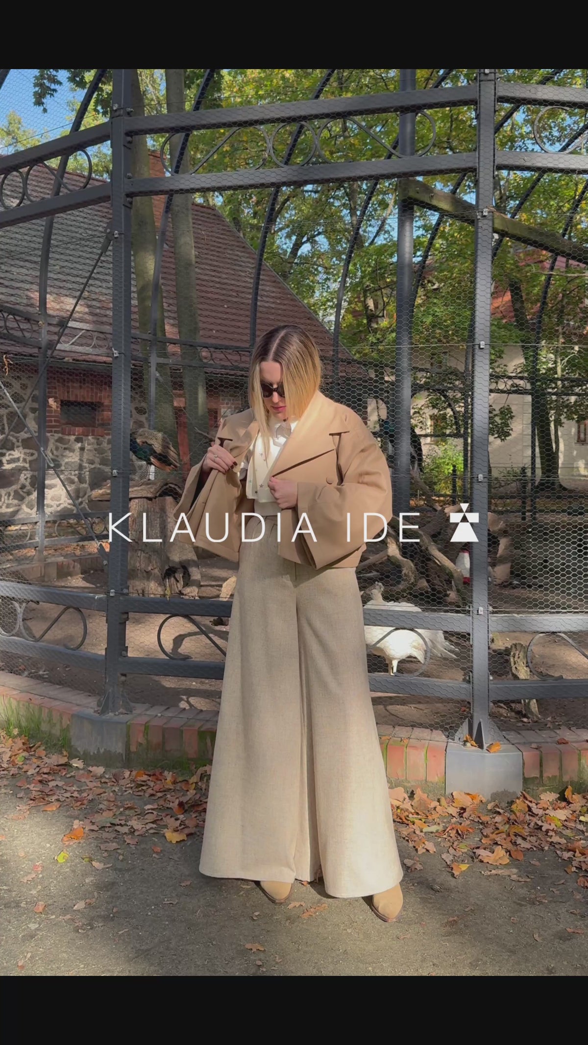 Kurtka "Beige Bloom" – 100% włoski kaszmir