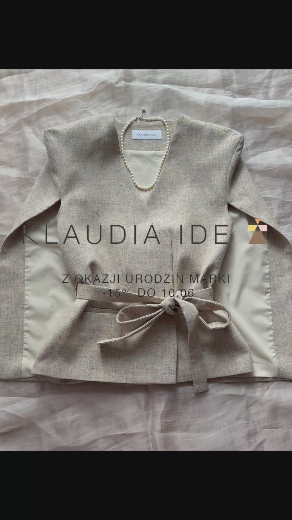 "Crème d’Amande" blazer - 100% Italian wool